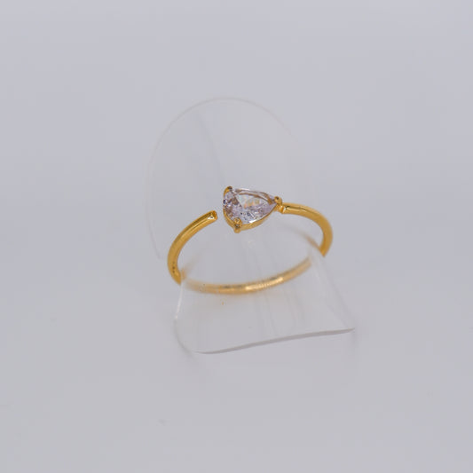 Anel Ajustável Dourado Gota