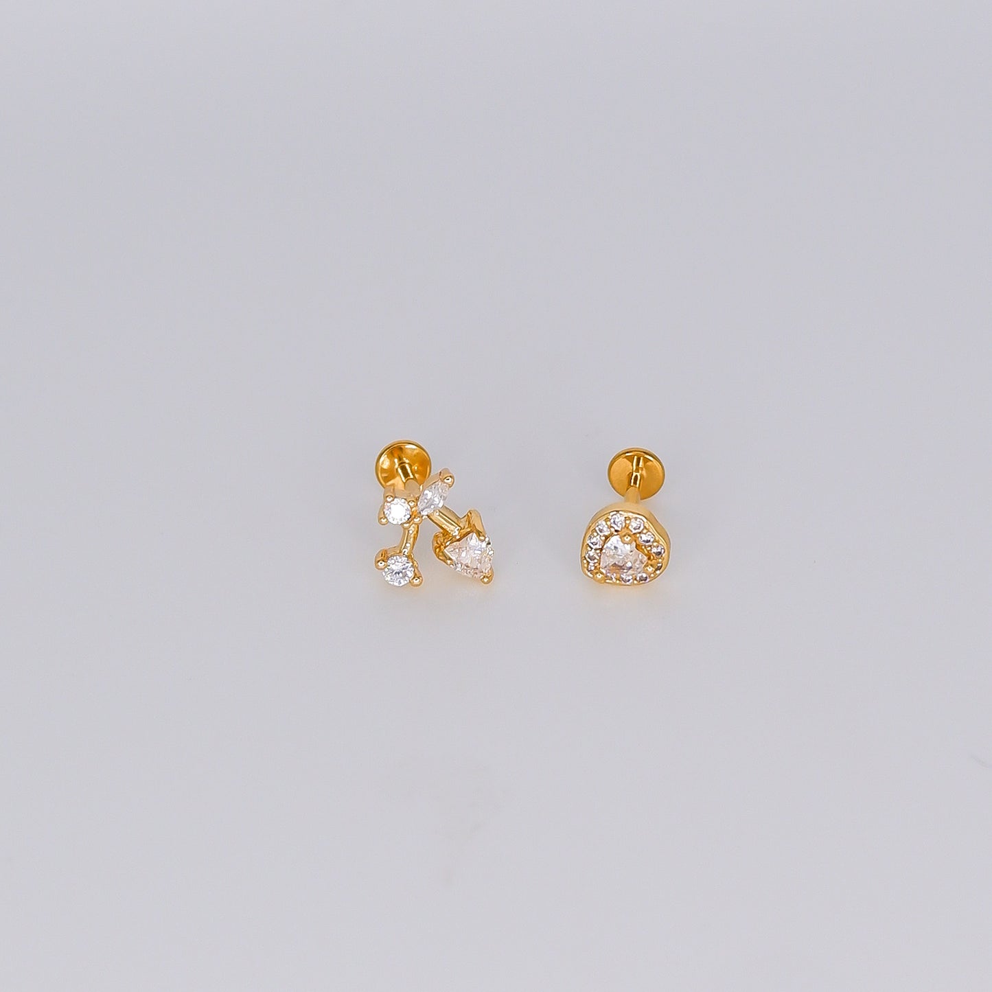 Piercing Achatado 1.0MM Espessura Dourados