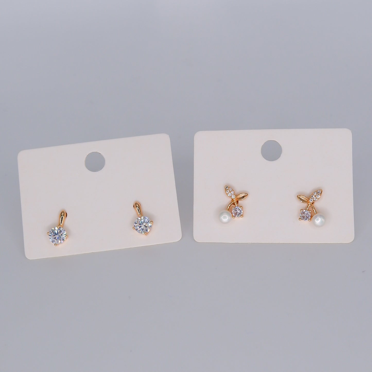 Brinco de Espeto Hipoalergénico Cereja e Brilho Pendente