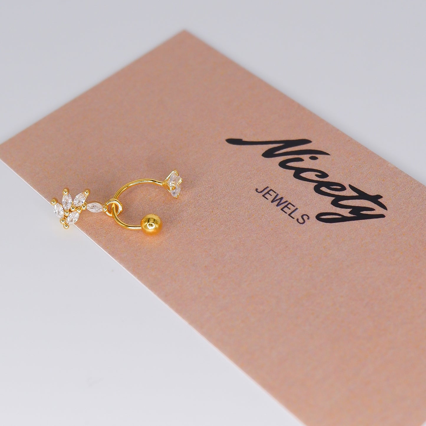 Piercing Aço Inoxidável 1 Pendente Curvo