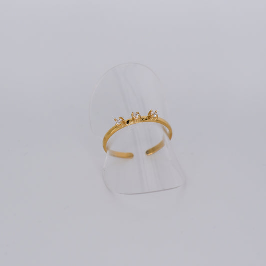 Anel Ajustável 3 Brilhantes