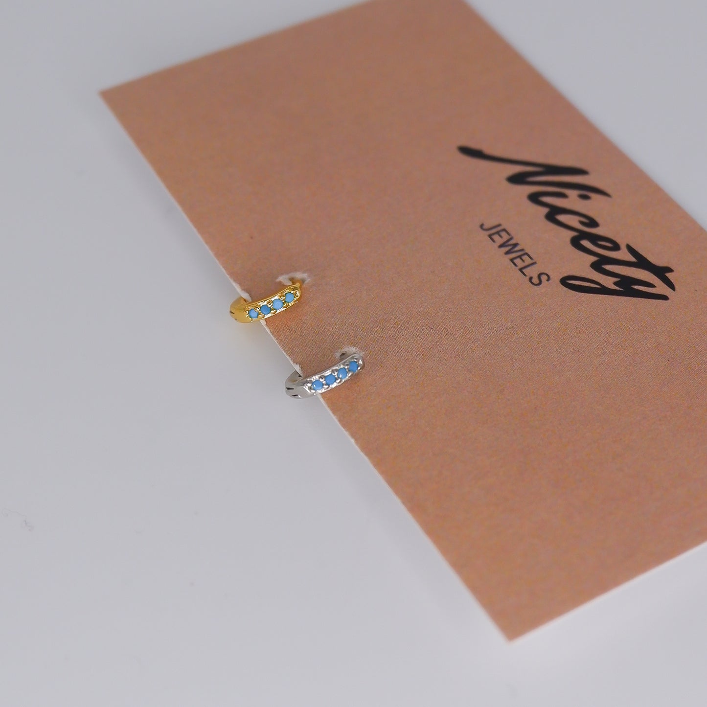 Mini Argola 4,5mm S925 Azul
