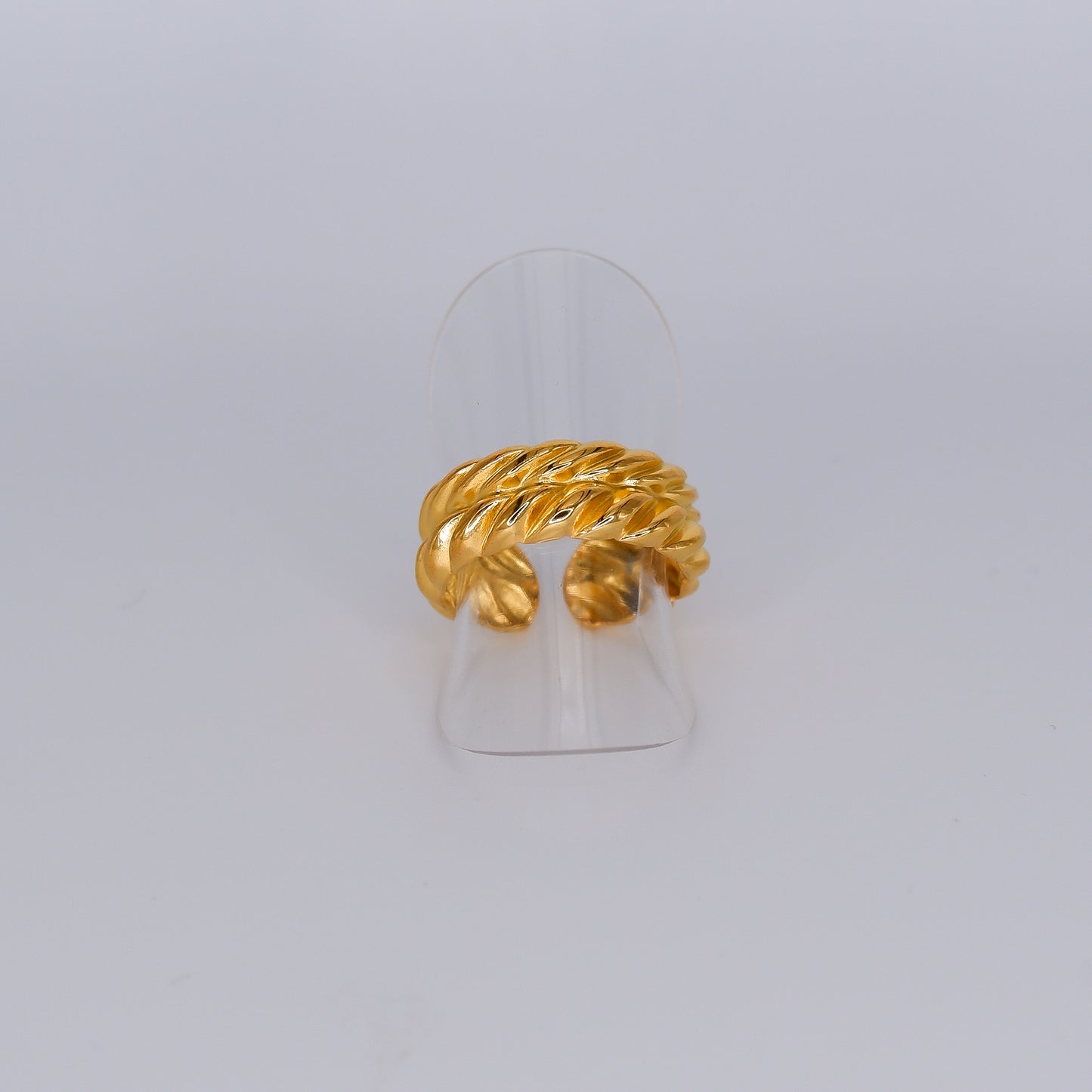 Anel Ajustável Dourado Grosso