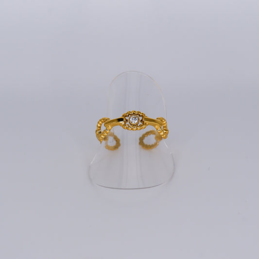 Anel ajustável com um Brilhante