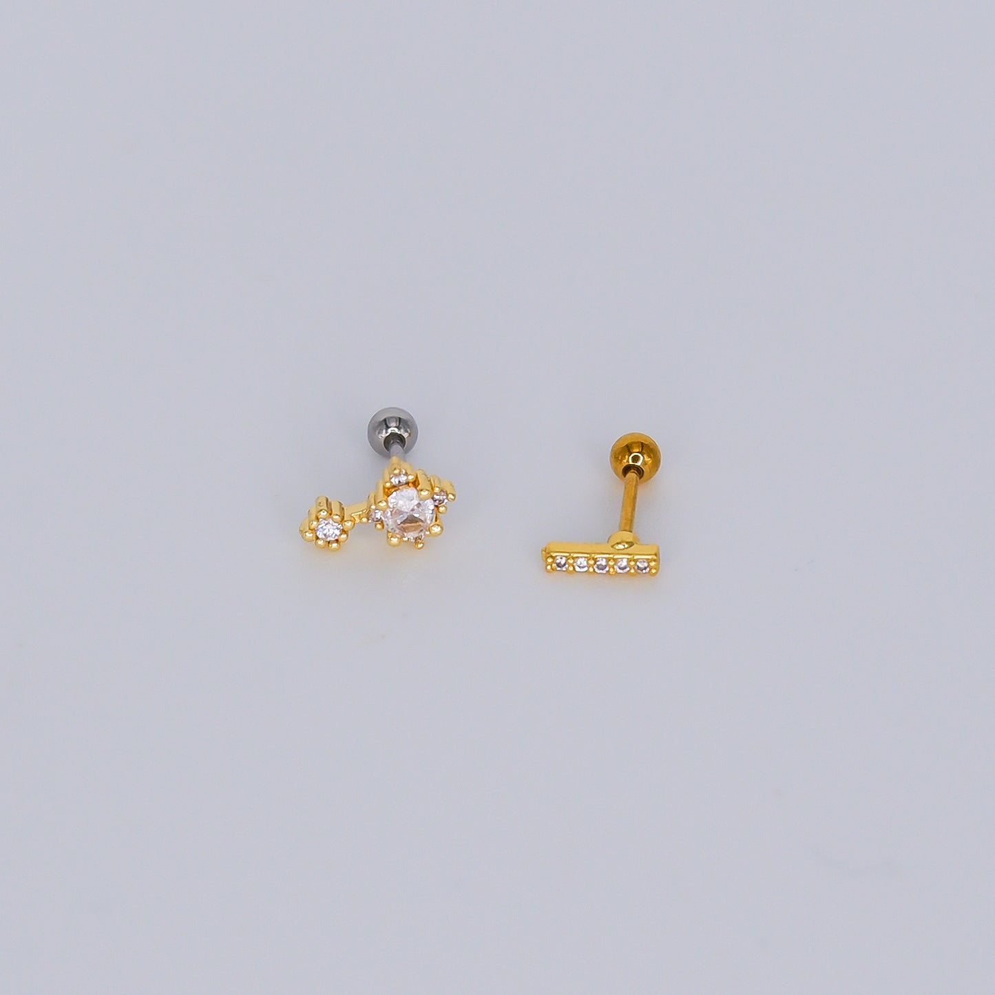 Piercing aperta atrás 2 Brilhantes e Risco