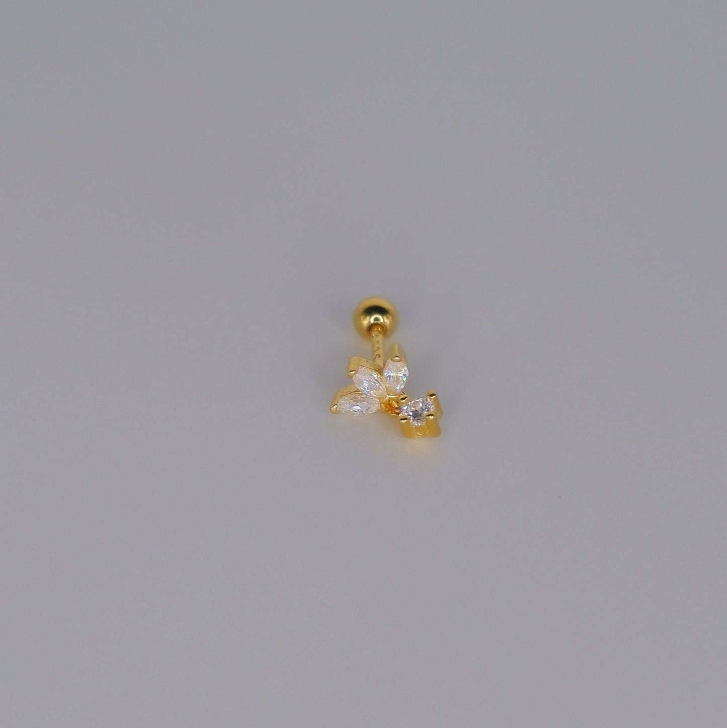 Piercings Bolinha Dourados #15 Asas e Flores