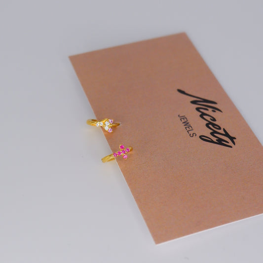 Argola S925 Rosa Brilhantes