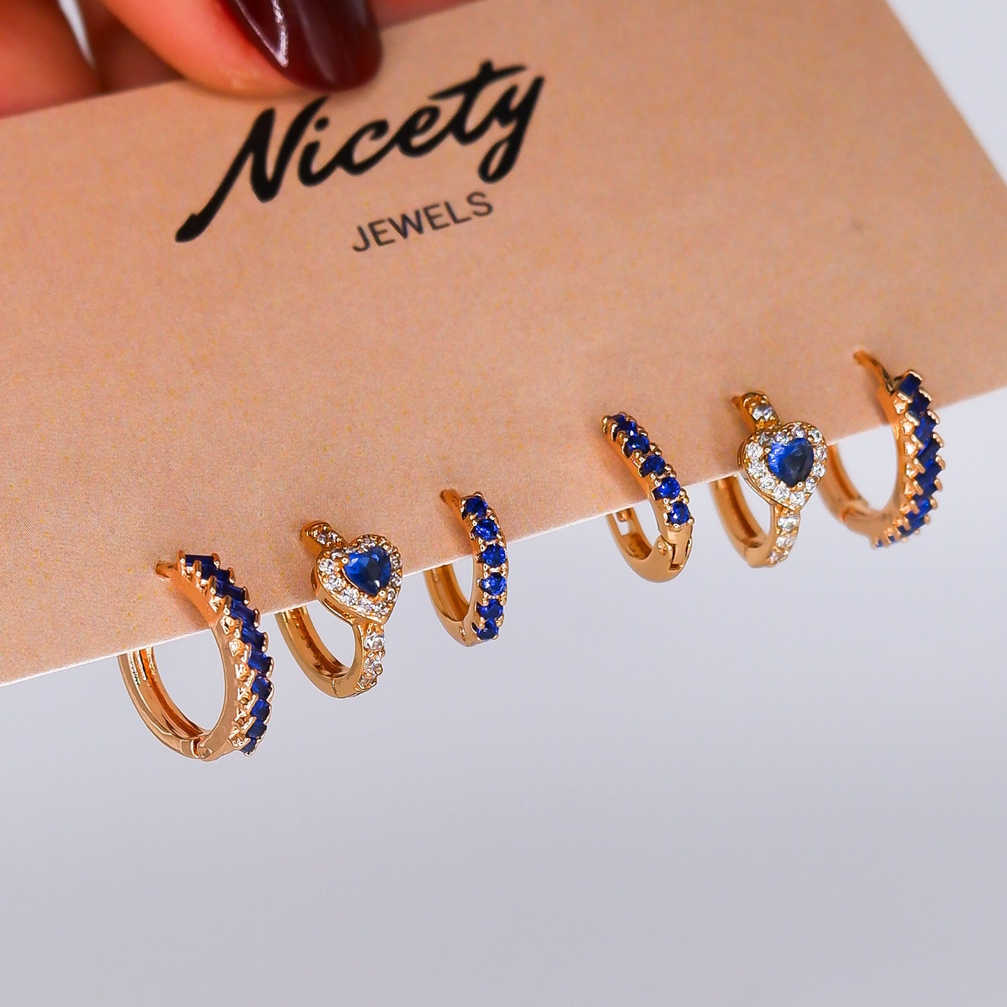 Pack Dourado Coração Azul