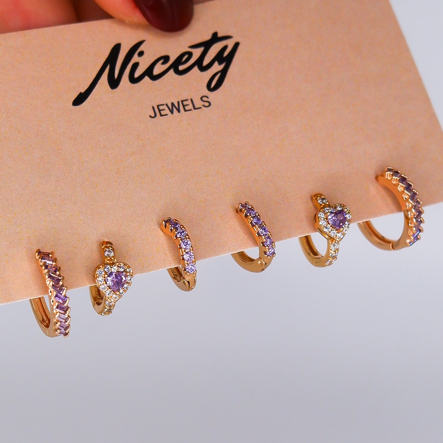 Pack Dourado Coração Lilás