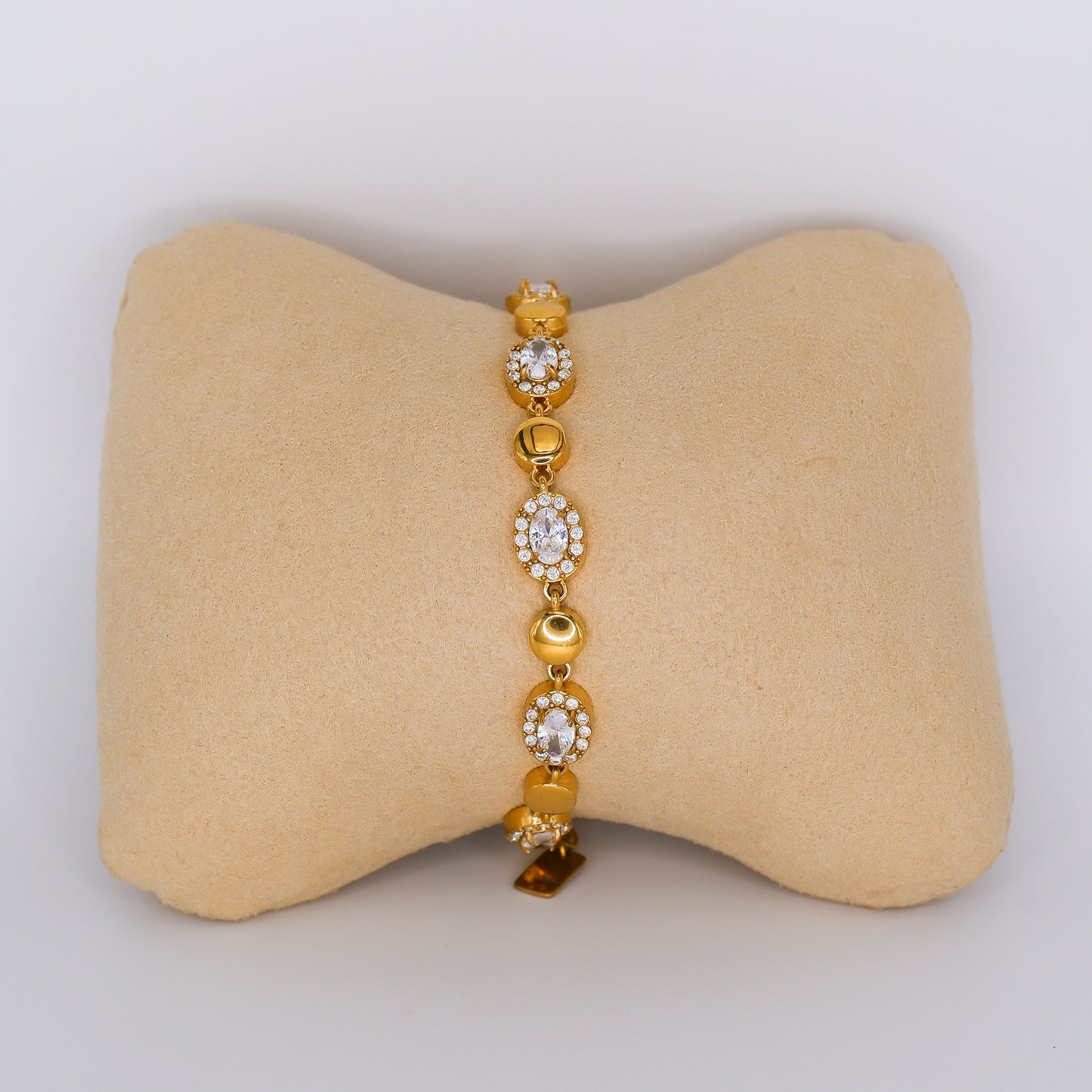 Pulseira Aço Inoxidável Bolas Brilhos