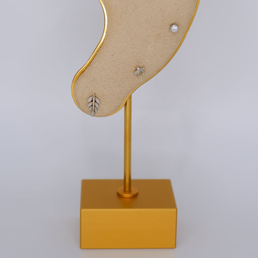 Piercings Bolinha Prateados #17 Folha, Estrela e Ponto de Luz