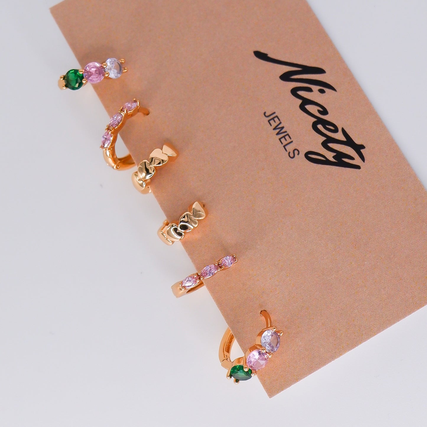 Pack Dourado e colorido Corações