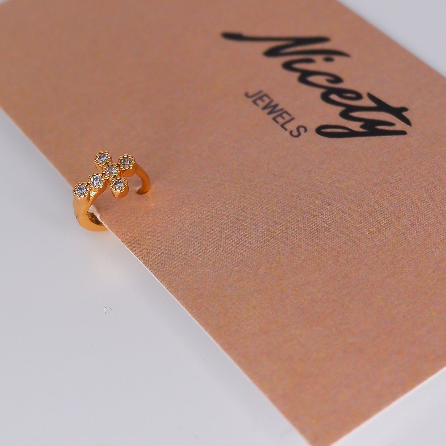 Mini Argola 7mm Aço Inoxidável Cruz