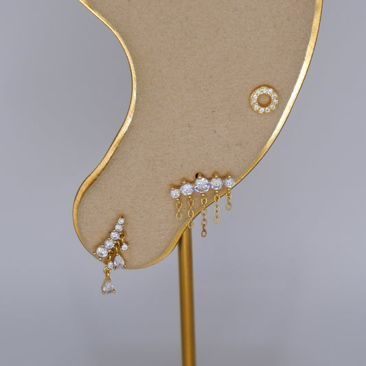 Piercings Bolinha Dourados #18 Círculo