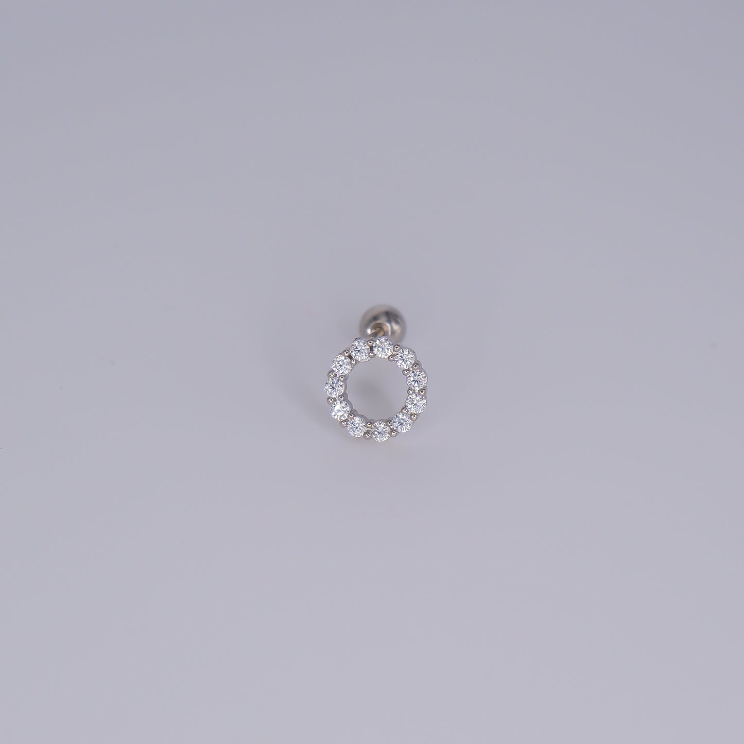 Piercing Bolinha Aço Inoxidável Prateado Círculo