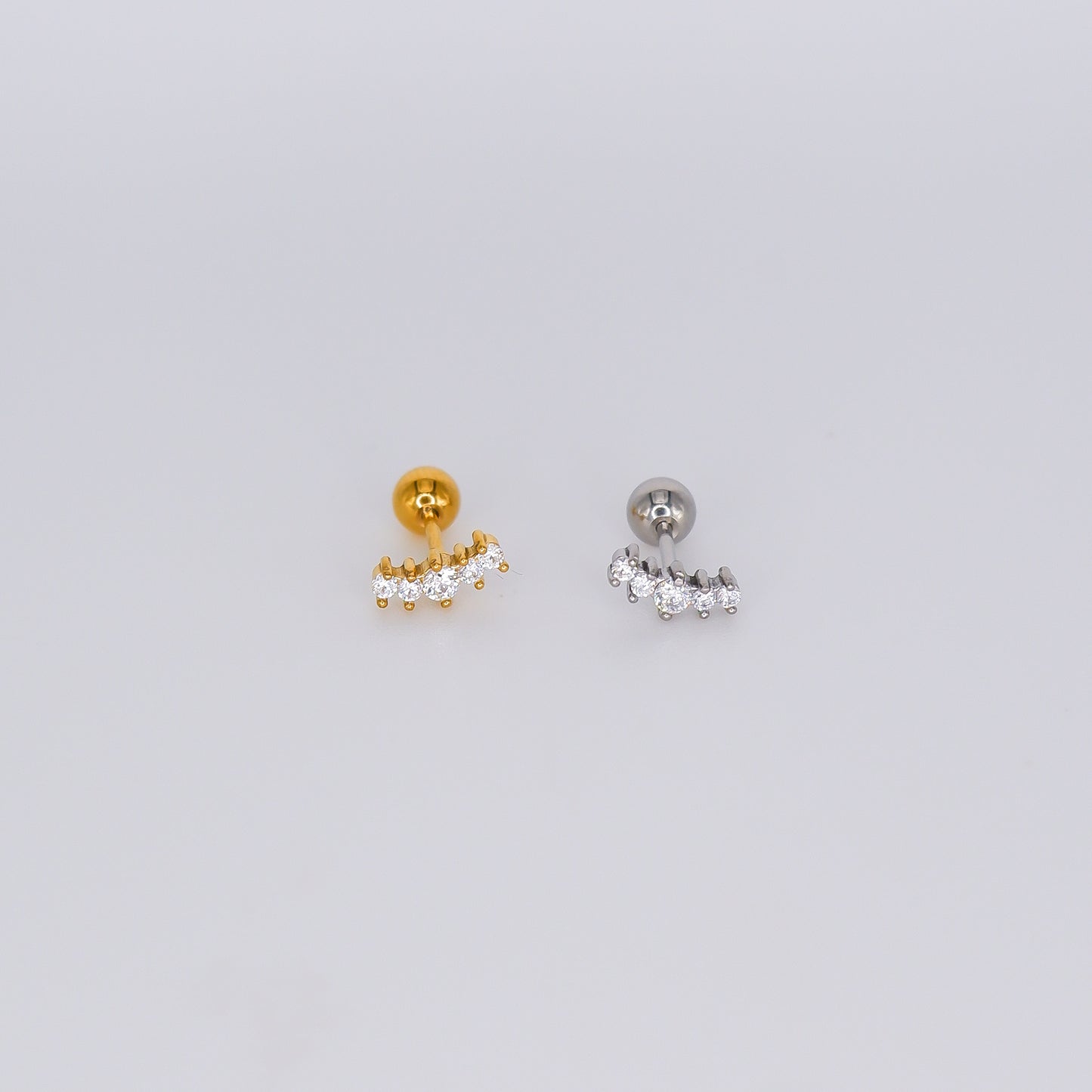 Piercing Aço Inoxidável 5 brilhos com um Maior