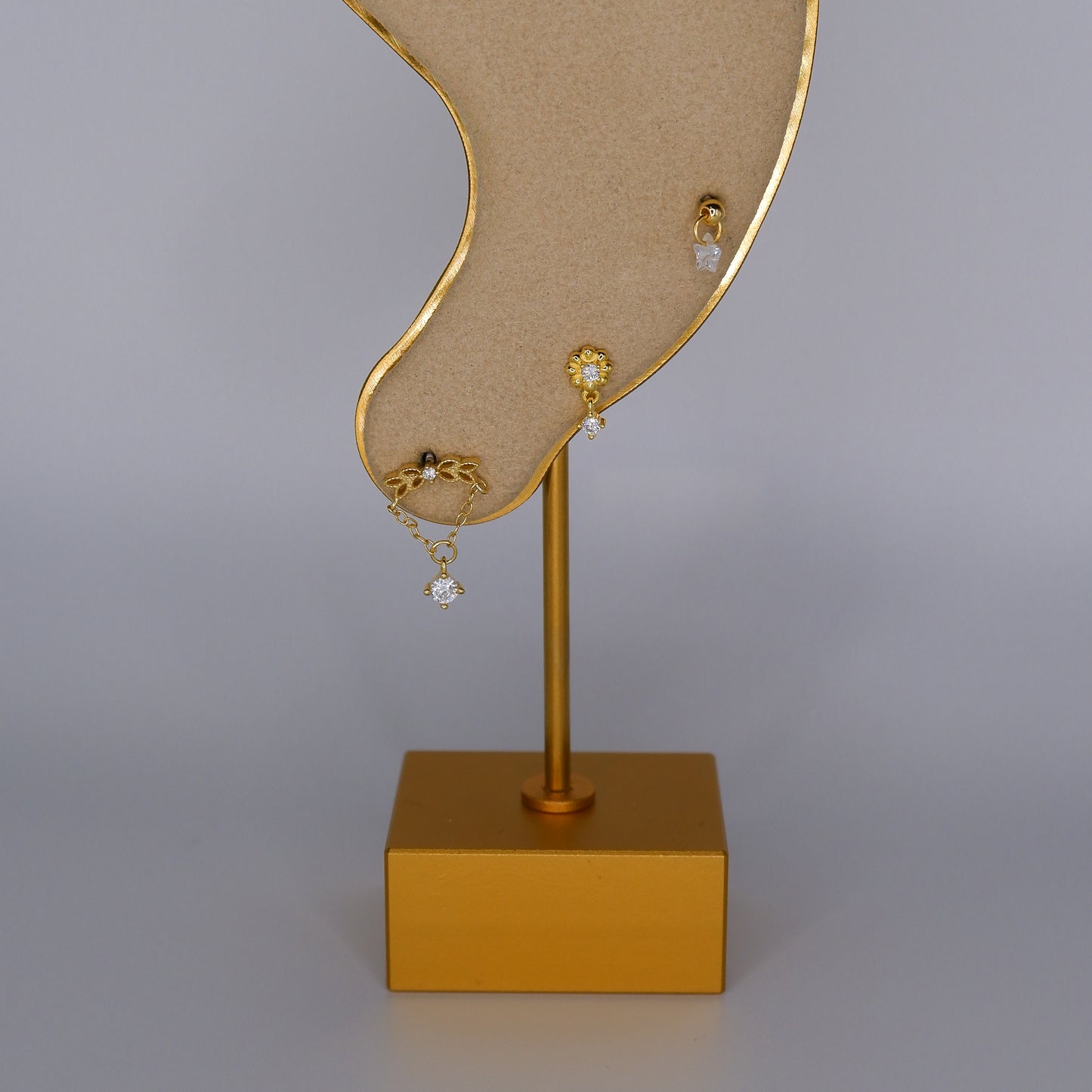 Piercings Achatados Dourados #19 Pendentes