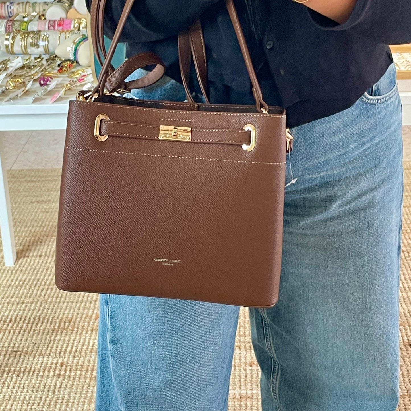 Mala David Jones Paris Castanha