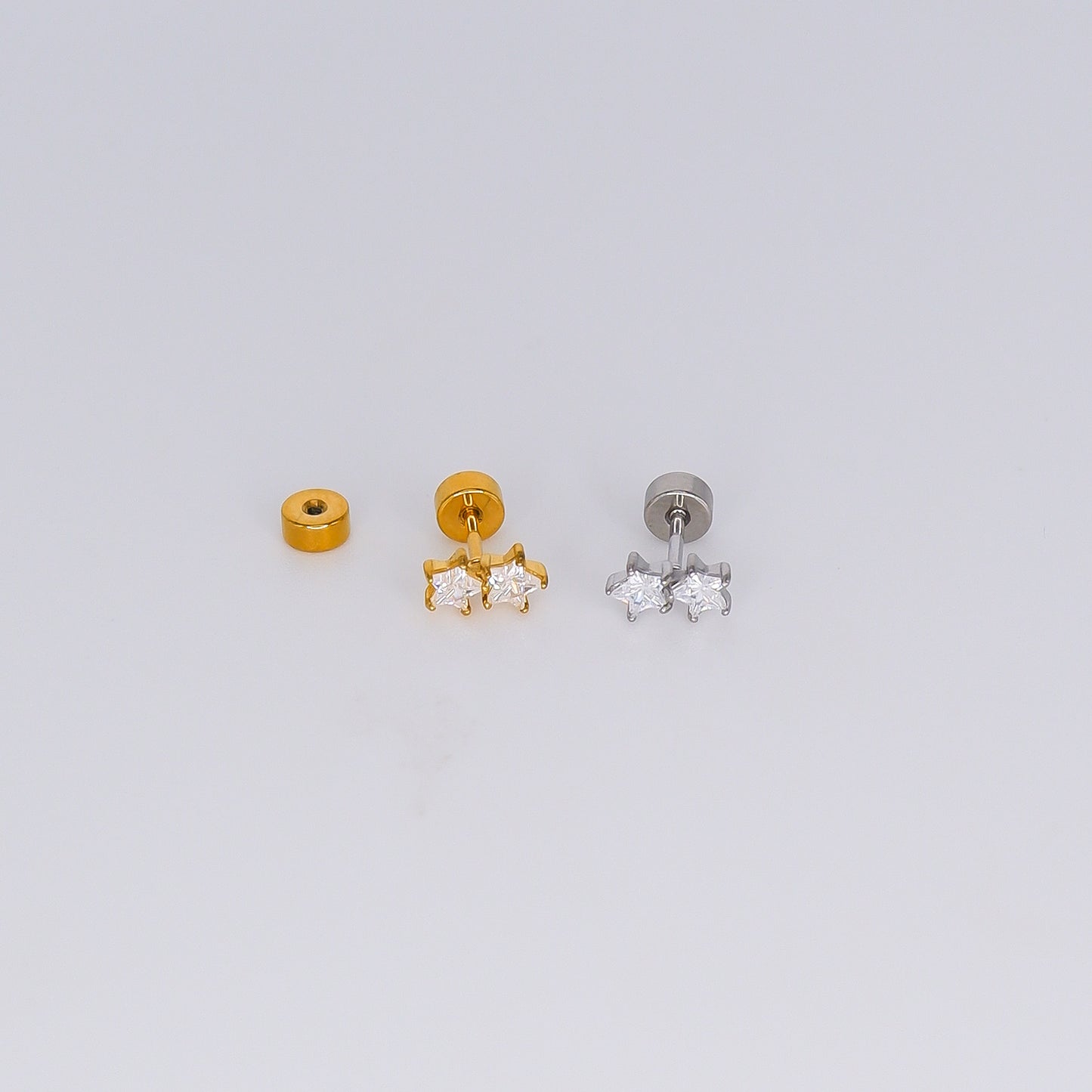 Piercing Aço Inoxidável 2 Estrelas