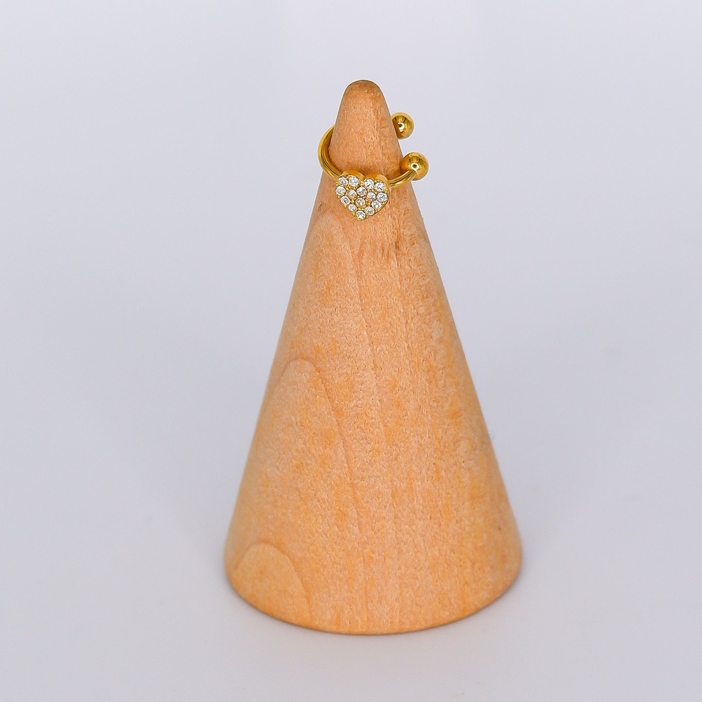 Earcuff Coração Dourada