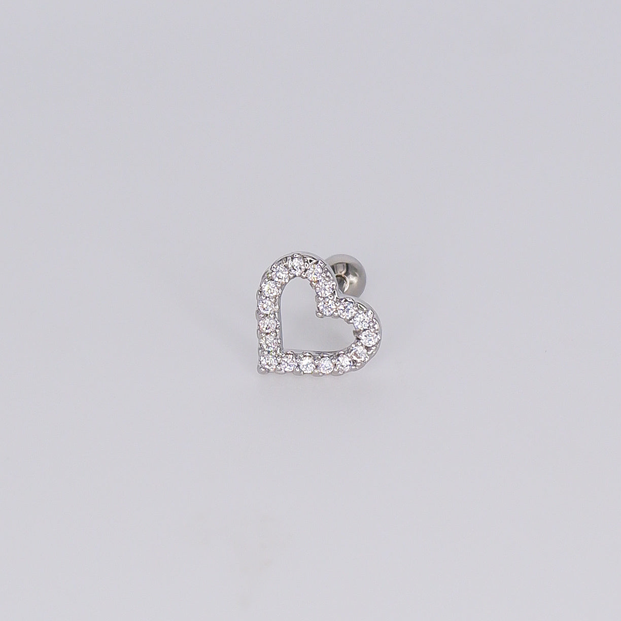 Piercing Bolinha Coração Grande