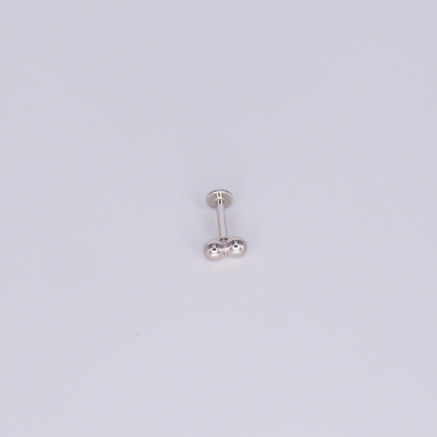 Piercings Achatados Prateados #20 Bolinhas