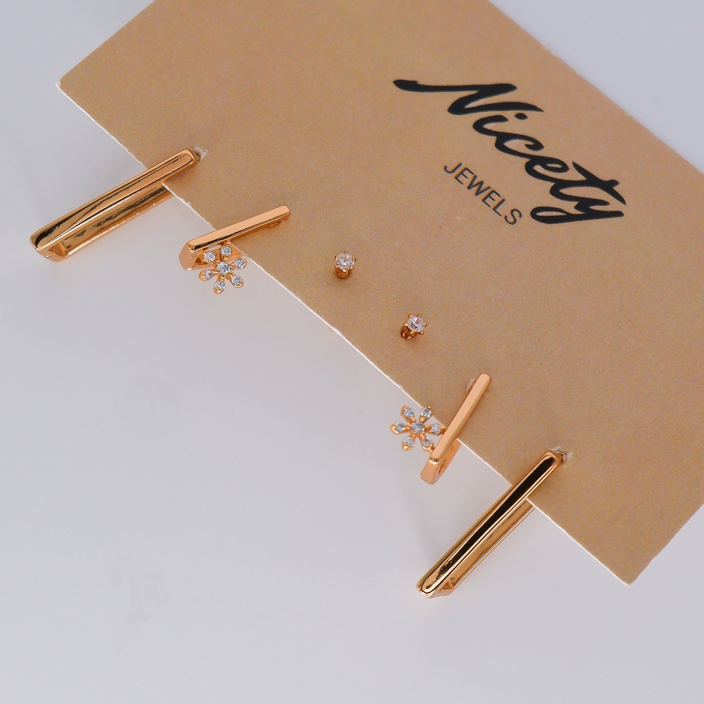Pack Dourado Brilhantes Rectângulares