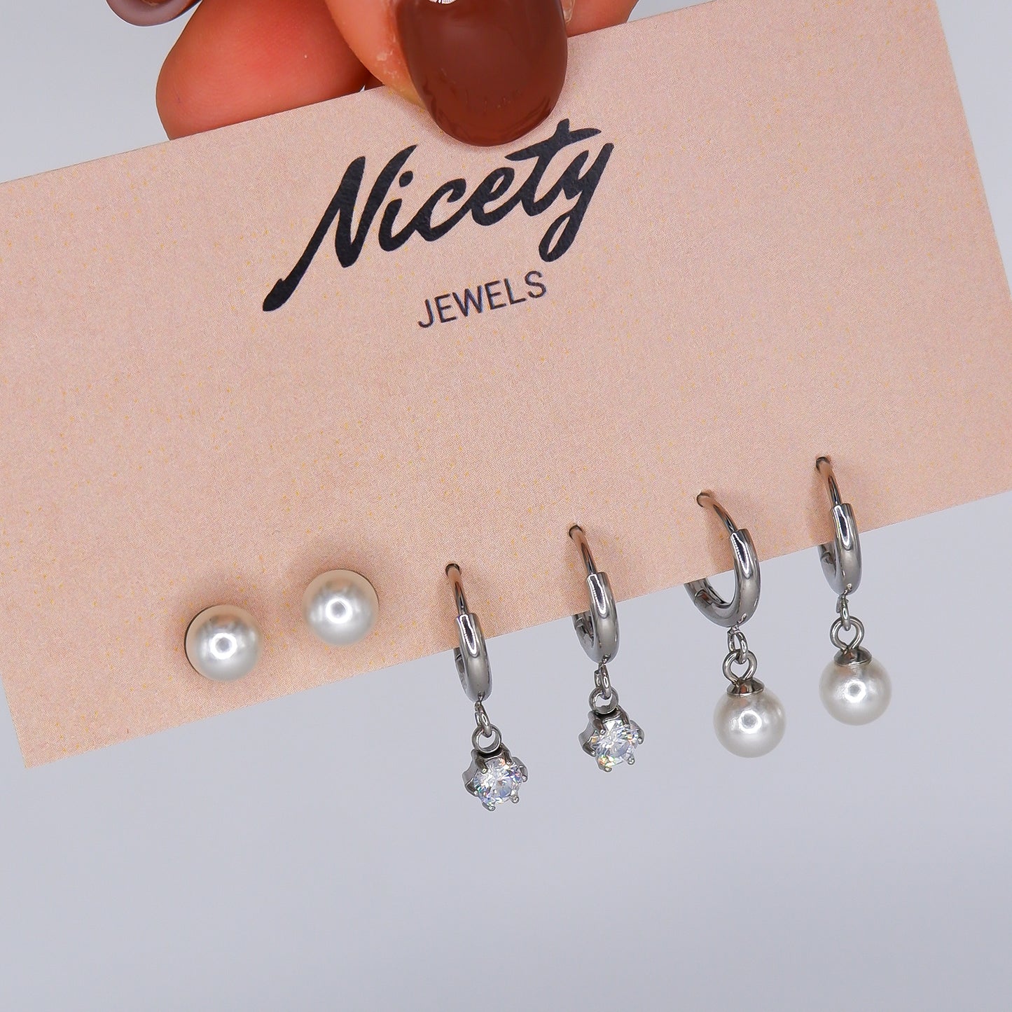 Pack Prateado com Pérolas