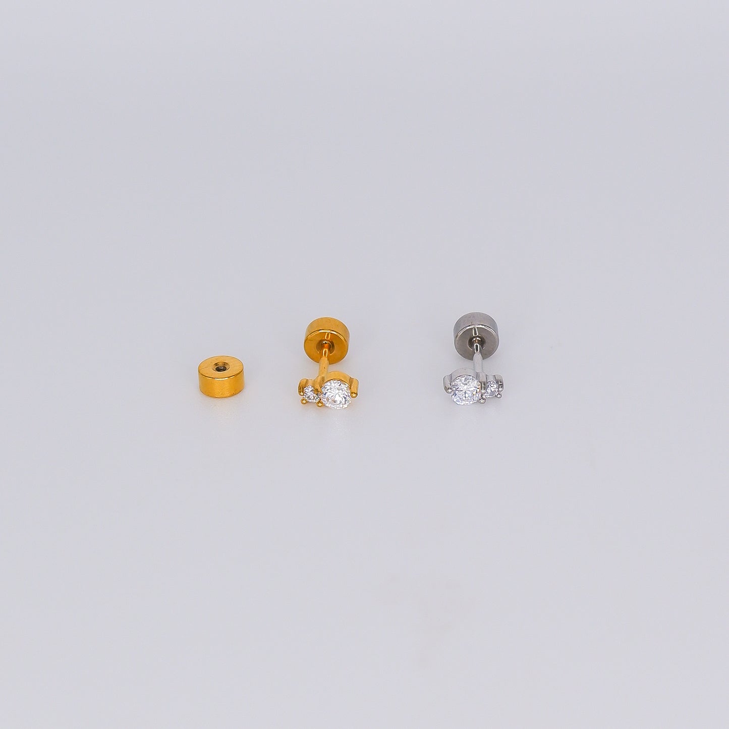 Piercing Aço Inoxidável 2 Brilhos
