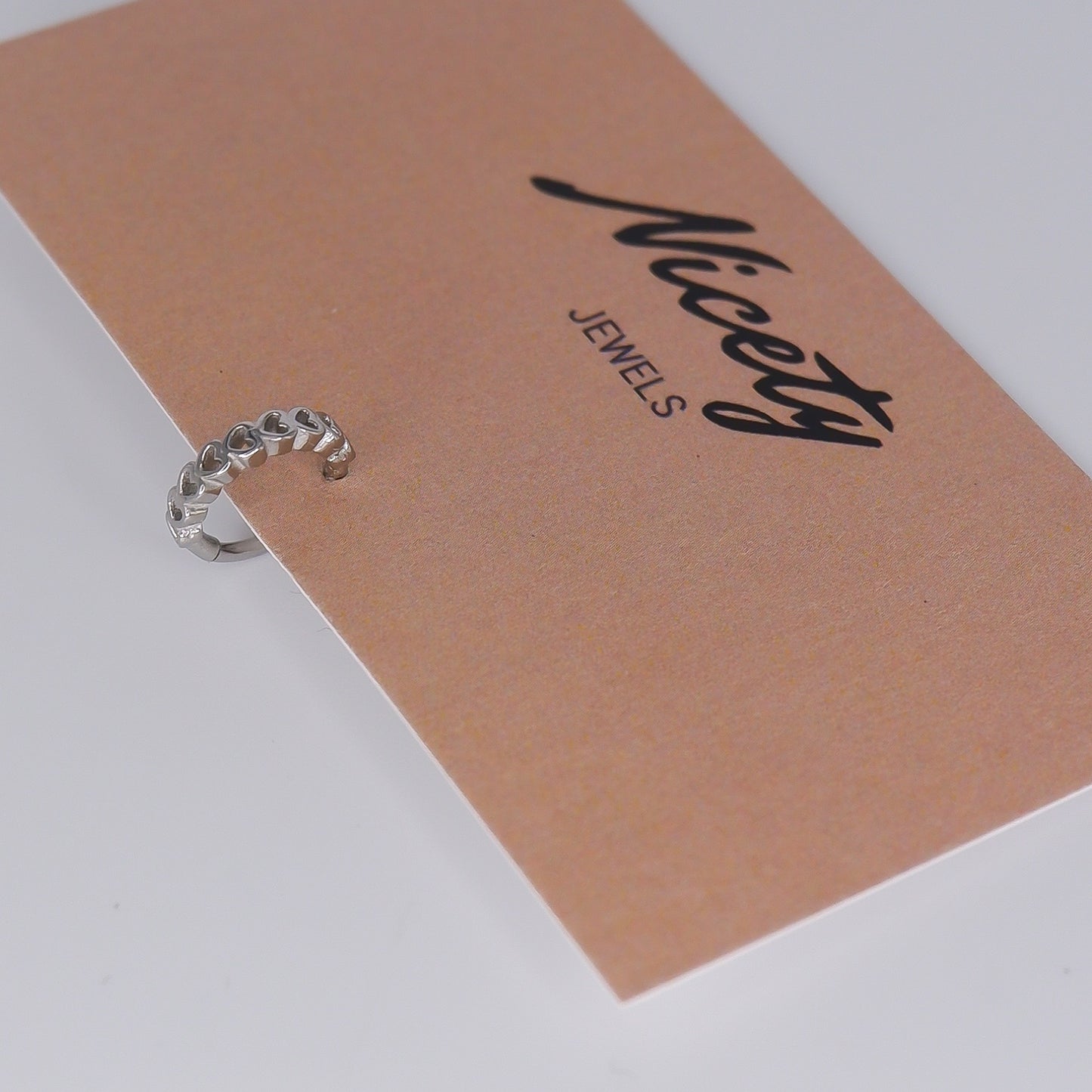 Argola Aço Inoxidável com Corações