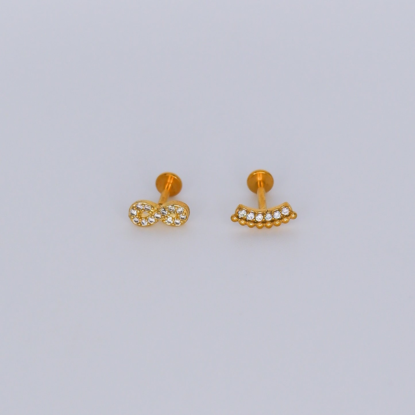 Piercing Achatado Infinito e Curvo