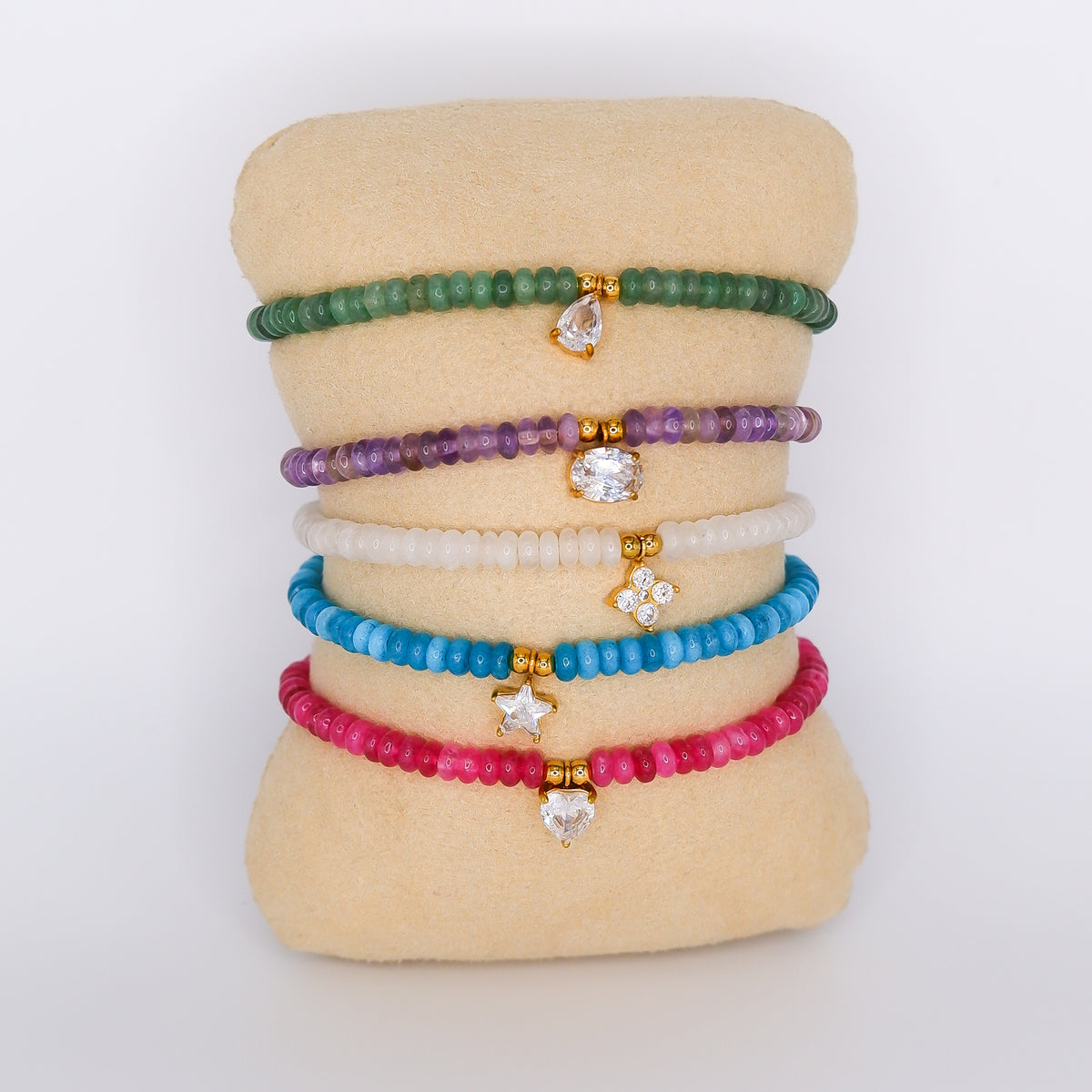 Pulseira Aço Inoxidável Cores e Pendente