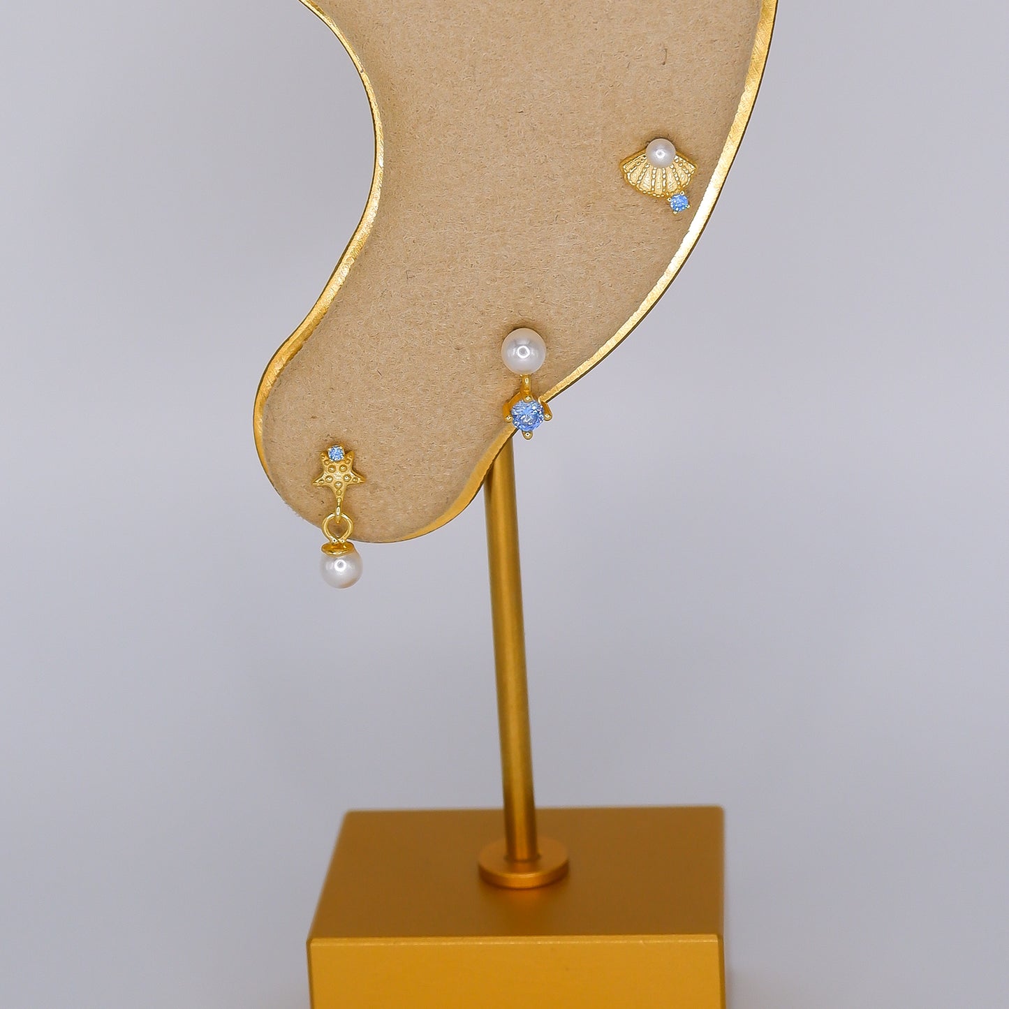 Piercings Achatados Dourados #26 Verão