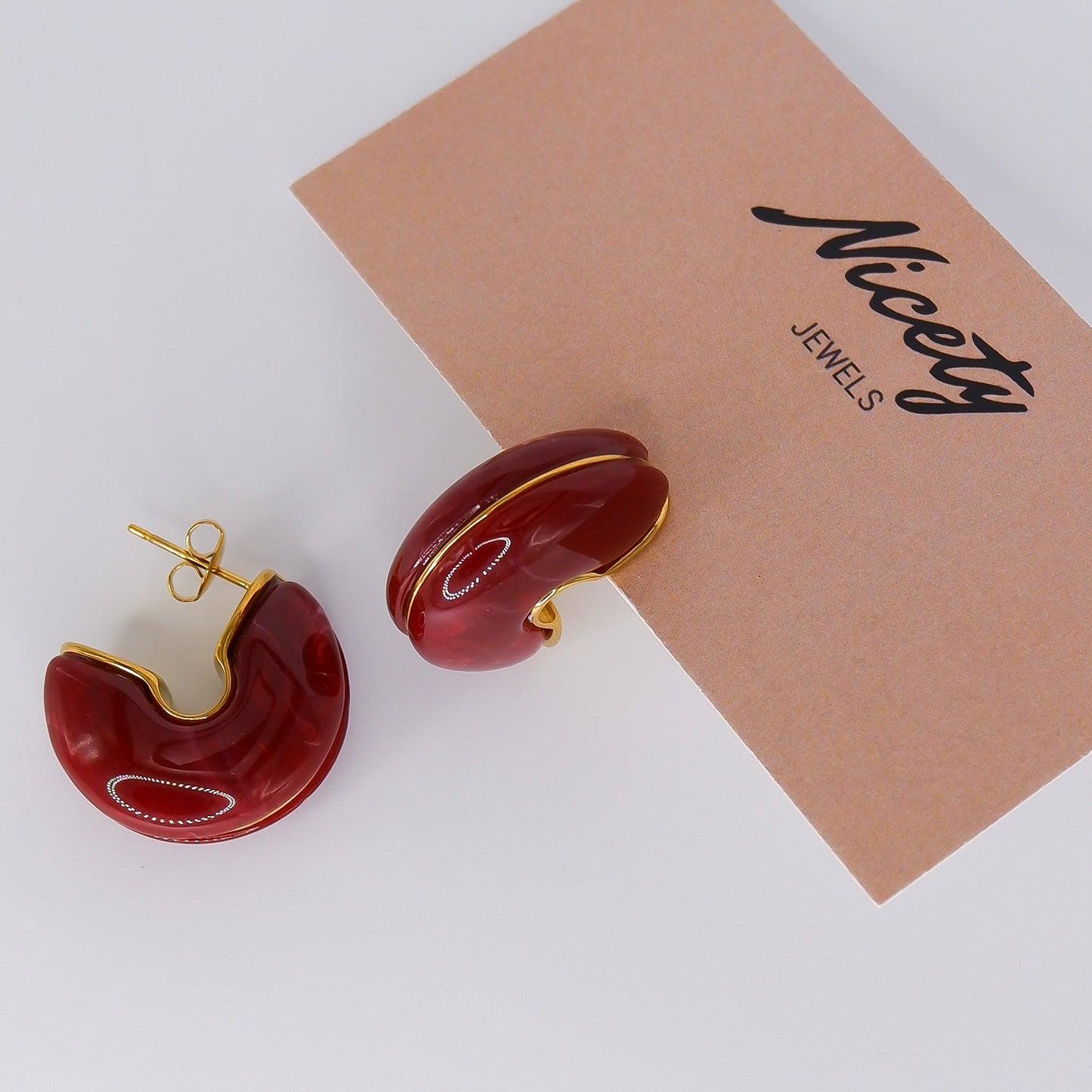 Argola Bordeaux com Risco