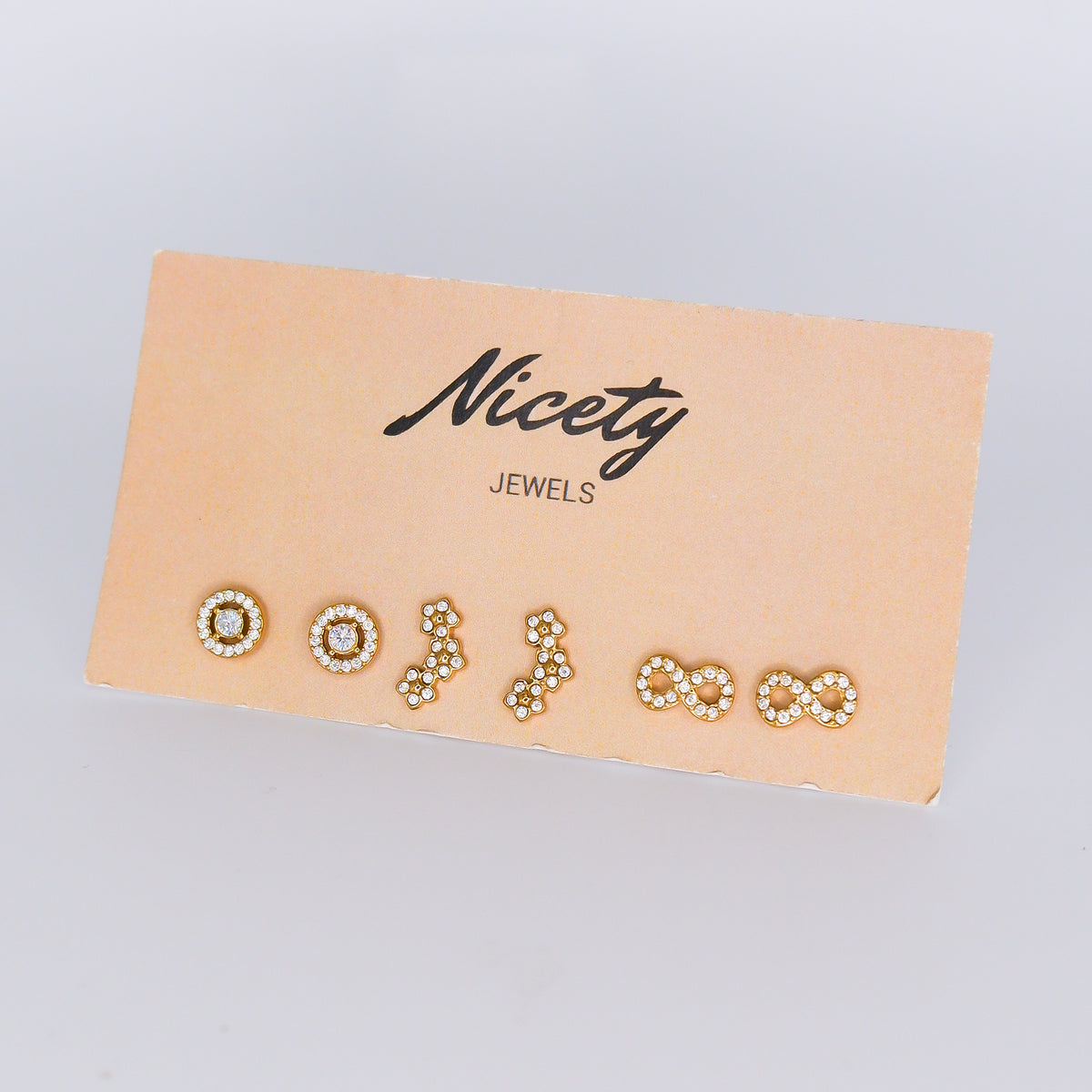 Pack Brinco Espeto Dourado Bolas, Flores e Infinito