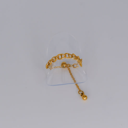 Anel Ajustável Dourado