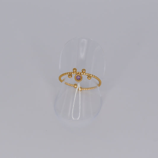 Anel Ajustável Bola Lilás