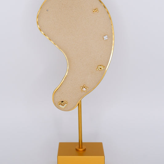 Piercings Bolinha Dourados #29 Coração, Estrela, Nó e Laço