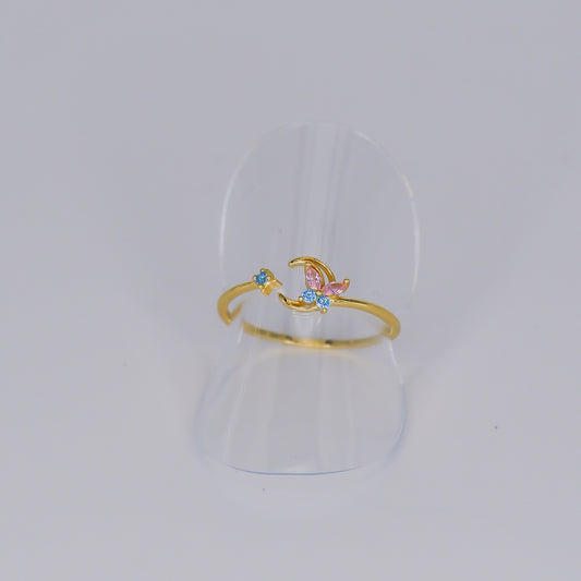 Anel S925 Ajustável Borboleta