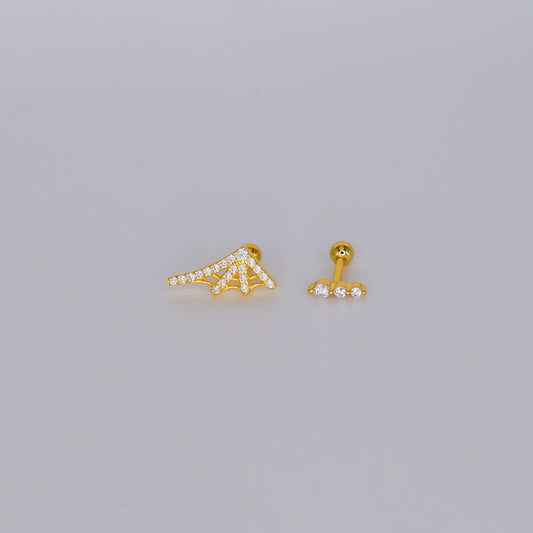 Piercings Bolinha Dourados #31 Curvo