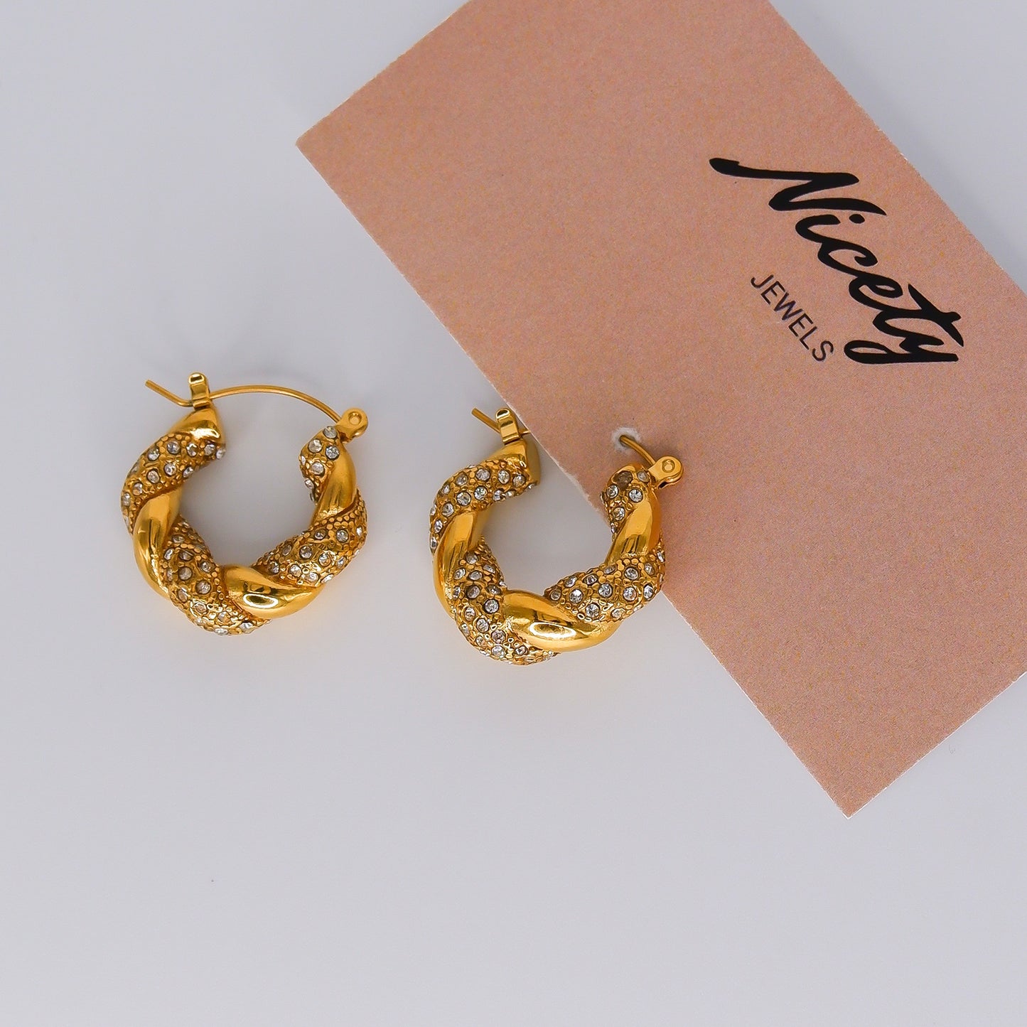 Argola com Brilho Entrelaçadas