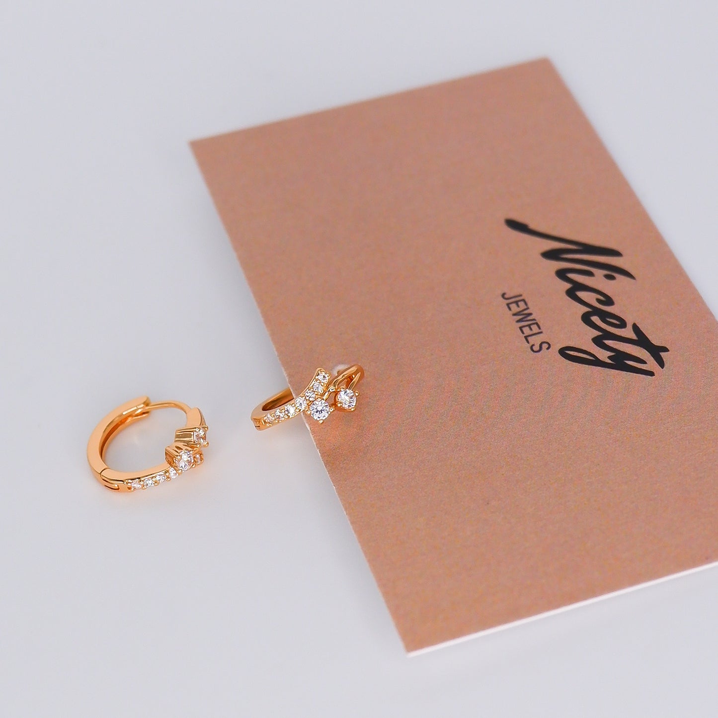 Argola Hipoalergénica 2 Brilhantes e Risco