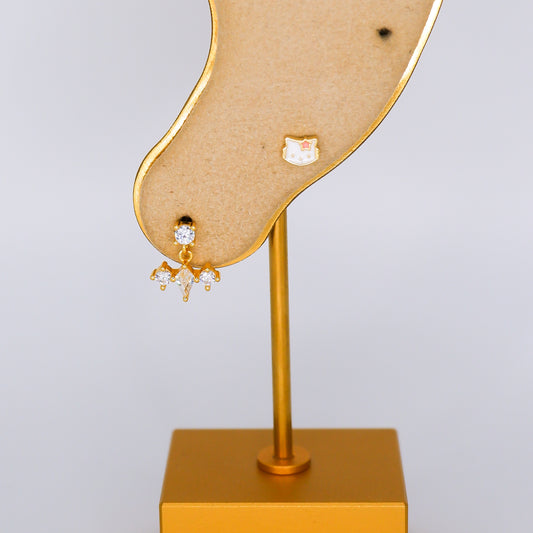 Piercings Bolinha Dourados #35 Pendente e Kitty