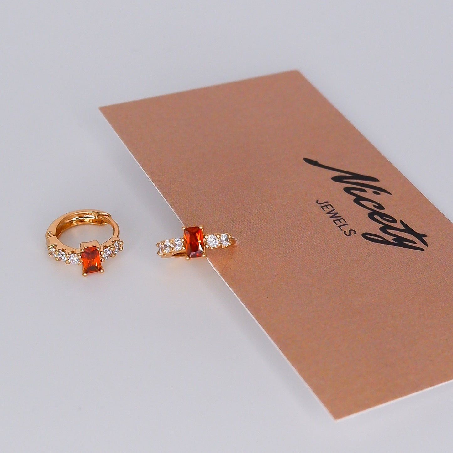 Argola com Rectângulo Laranja