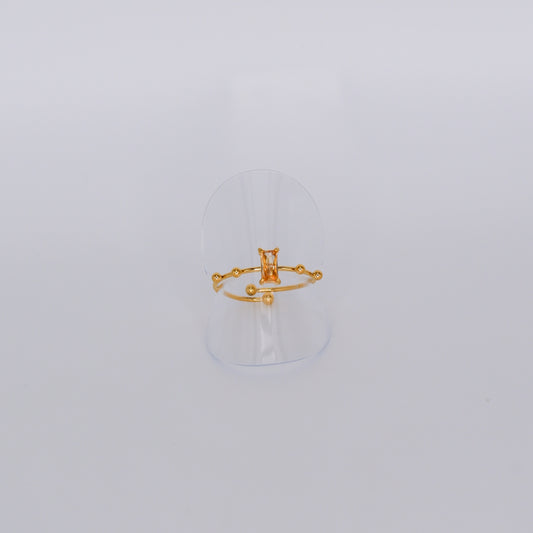 Anel Ajustável Brilho Laranja