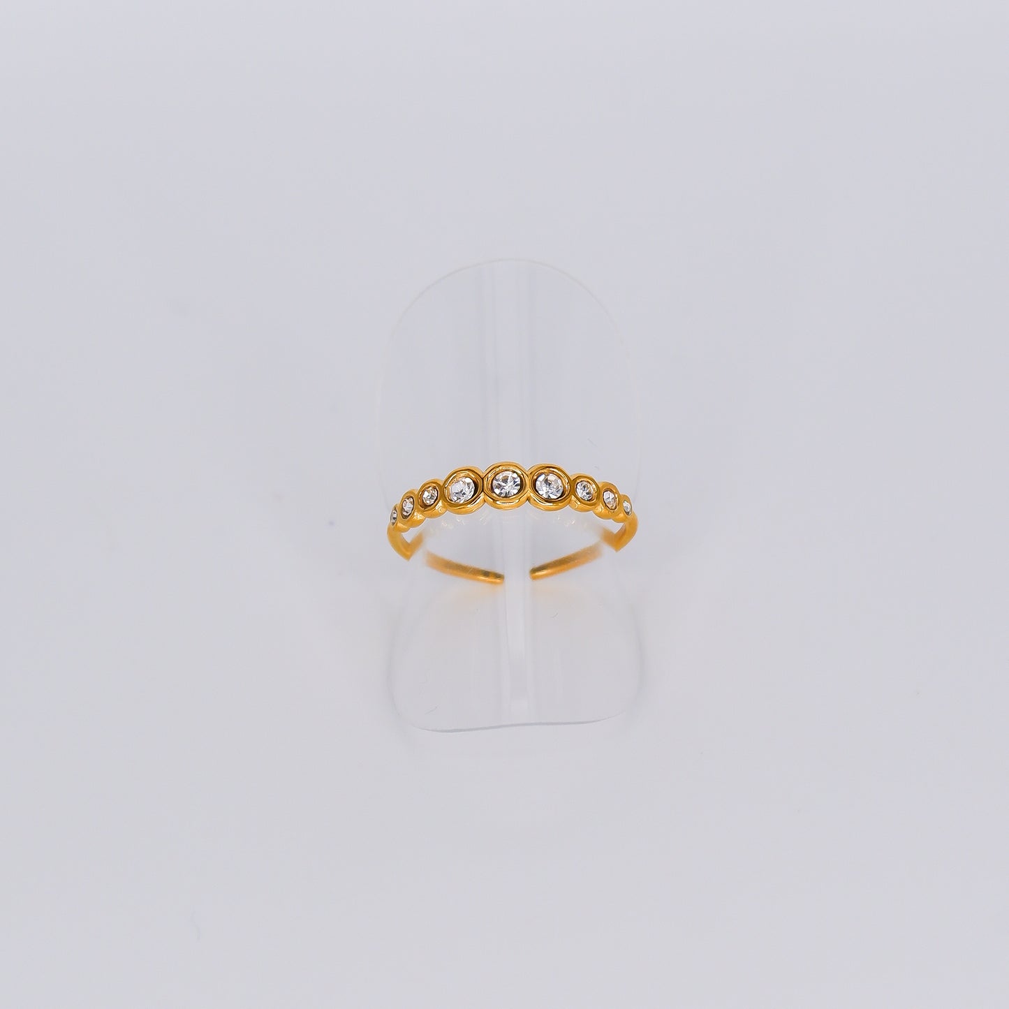 Anel Ajustável Bolas Brilhantes