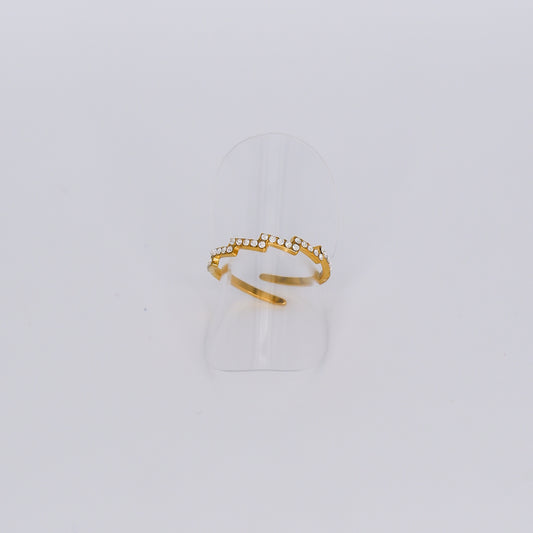 Anel Ajustável Riscos Brilhantes