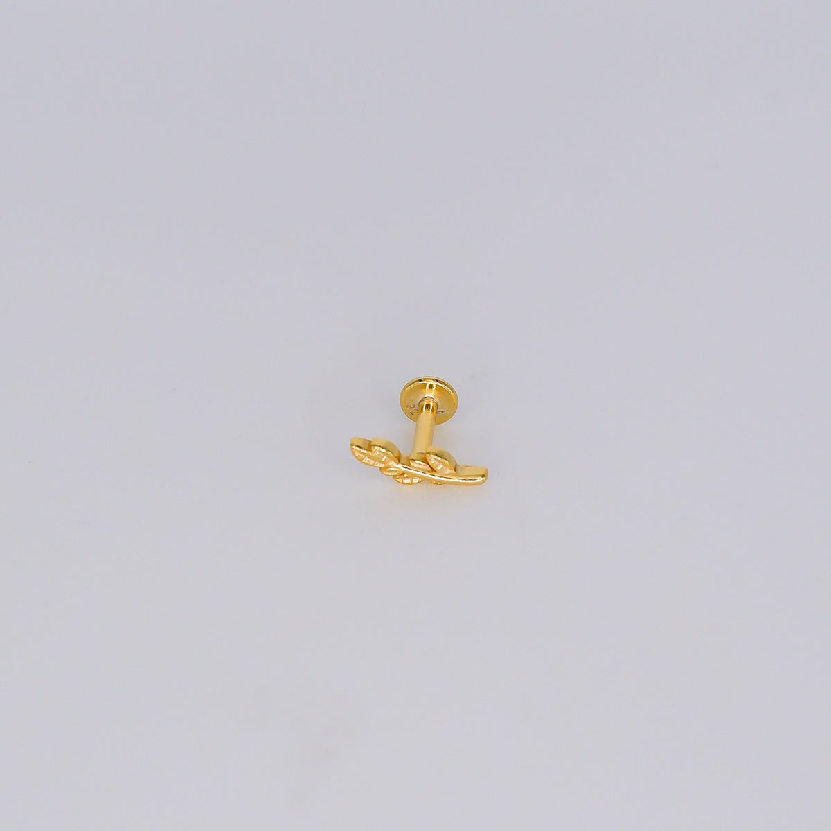 Piercings Achatados Dourados #41 Folha