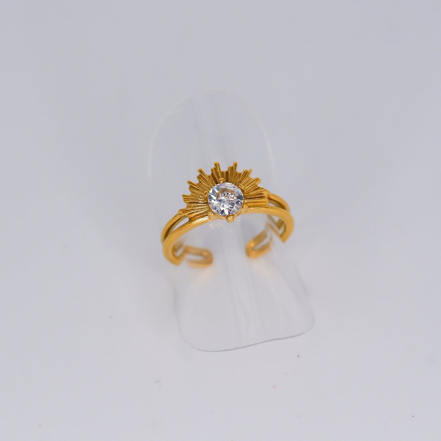 Anel Coroa Brilhante