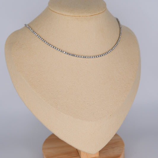 Colar Prateado Riviera Fino